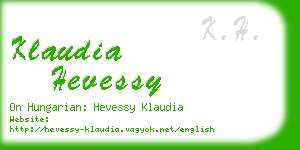 klaudia hevessy business card